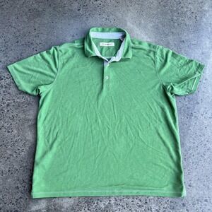 Tommy Bahama Polo Shirt Mens XL Green Modal Blend Casual Golf Knit Short Sleeve